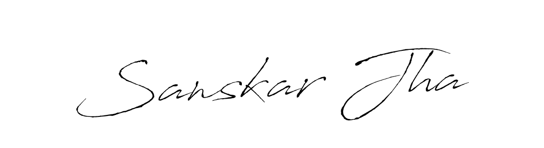 Design your own signature with our free online signature maker. With this signature software, you can create a handwritten (Antro_Vectra) signature for name Sanskar Jha. Sanskar Jha signature style 6 images and pictures png