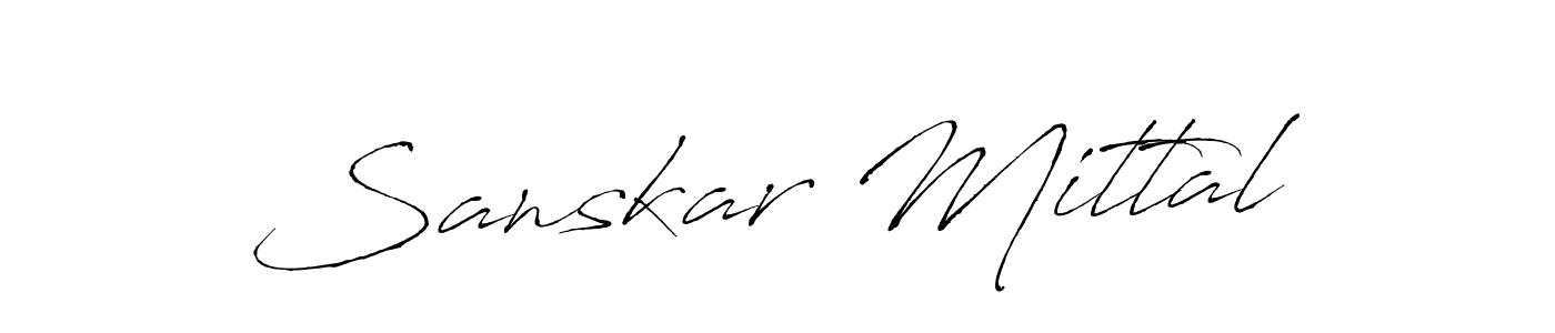 Create a beautiful signature design for name Sanskar Mittal. With this signature (Antro_Vectra) fonts, you can make a handwritten signature for free. Sanskar Mittal signature style 6 images and pictures png