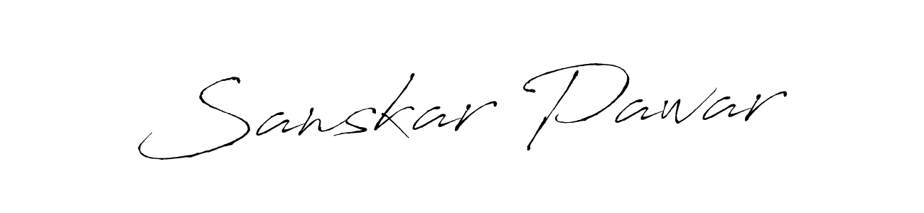 Sanskar Pawar stylish signature style. Best Handwritten Sign (Antro_Vectra) for my name. Handwritten Signature Collection Ideas for my name Sanskar Pawar. Sanskar Pawar signature style 6 images and pictures png