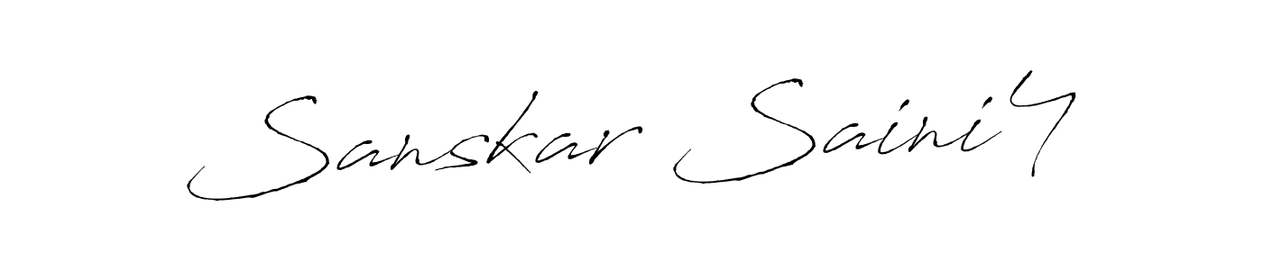 Design your own signature with our free online signature maker. With this signature software, you can create a handwritten (Antro_Vectra) signature for name Sanskar Saini4. Sanskar Saini4 signature style 6 images and pictures png