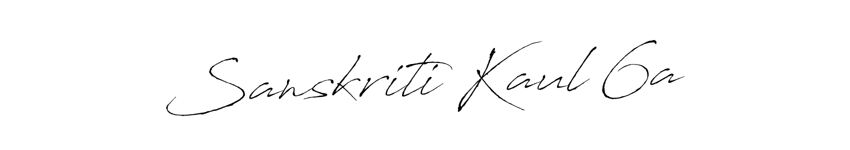 Make a beautiful signature design for name Sanskriti Kaul 6a. With this signature (Antro_Vectra) style, you can create a handwritten signature for free. Sanskriti Kaul 6a signature style 6 images and pictures png