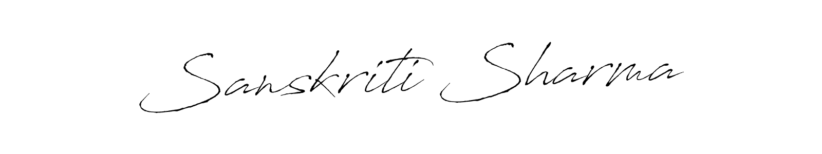 Create a beautiful signature design for name Sanskriti Sharma. With this signature (Antro_Vectra) fonts, you can make a handwritten signature for free. Sanskriti Sharma signature style 6 images and pictures png