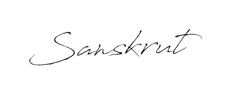 Create a beautiful signature design for name Sanskrut. With this signature (Antro_Vectra) fonts, you can make a handwritten signature for free. Sanskrut signature style 6 images and pictures png