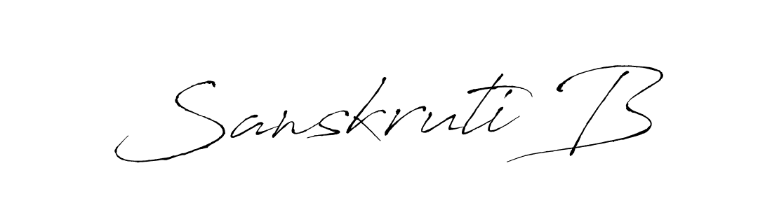 It looks lik you need a new signature style for name Sanskruti B. Design unique handwritten (Antro_Vectra) signature with our free signature maker in just a few clicks. Sanskruti B signature style 6 images and pictures png