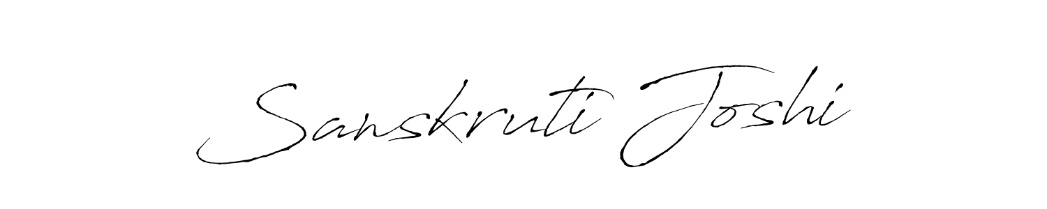 How to make Sanskruti Joshi signature? Antro_Vectra is a professional autograph style. Create handwritten signature for Sanskruti Joshi name. Sanskruti Joshi signature style 6 images and pictures png