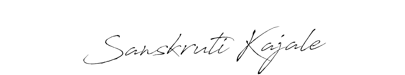 How to make Sanskruti Kajale signature? Antro_Vectra is a professional autograph style. Create handwritten signature for Sanskruti Kajale name. Sanskruti Kajale signature style 6 images and pictures png