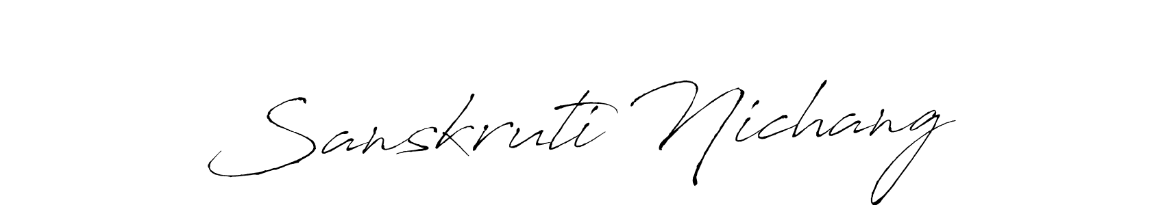 You can use this online signature creator to create a handwritten signature for the name Sanskruti Nichang. This is the best online autograph maker. Sanskruti Nichang signature style 6 images and pictures png