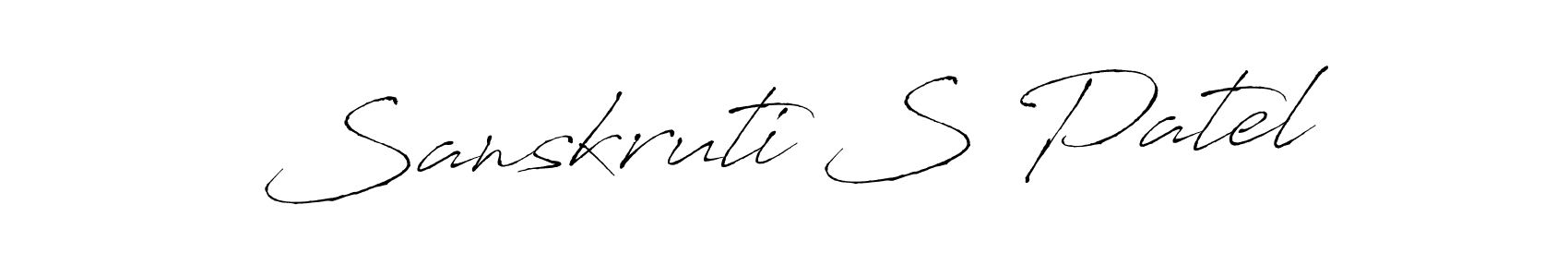 Sanskruti S Patel stylish signature style. Best Handwritten Sign (Antro_Vectra) for my name. Handwritten Signature Collection Ideas for my name Sanskruti S Patel. Sanskruti S Patel signature style 6 images and pictures png