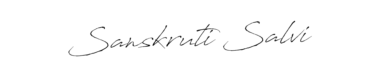 Sanskruti Salvi stylish signature style. Best Handwritten Sign (Antro_Vectra) for my name. Handwritten Signature Collection Ideas for my name Sanskruti Salvi. Sanskruti Salvi signature style 6 images and pictures png