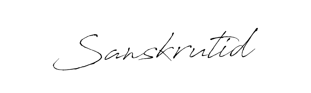 Sanskrutid stylish signature style. Best Handwritten Sign (Antro_Vectra) for my name. Handwritten Signature Collection Ideas for my name Sanskrutid. Sanskrutid signature style 6 images and pictures png