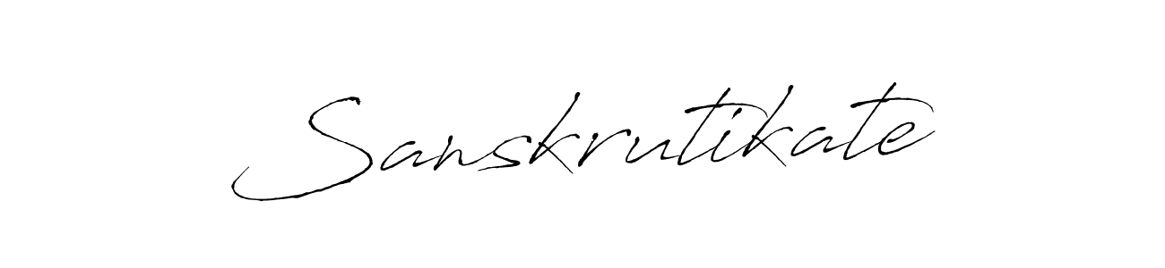Antro_Vectra is a professional signature style that is perfect for those who want to add a touch of class to their signature. It is also a great choice for those who want to make their signature more unique. Get Sanskrutikate name to fancy signature for free. Sanskrutikate signature style 6 images and pictures png