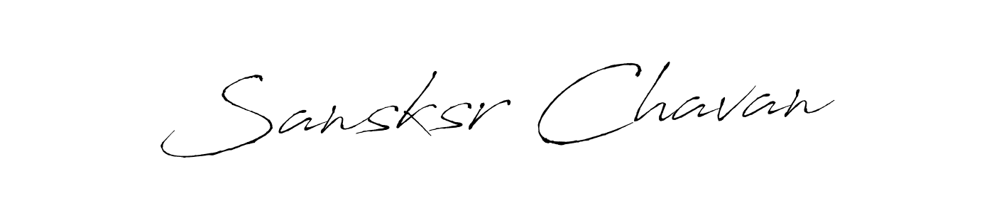 Make a beautiful signature design for name Sansksr Chavan. With this signature (Antro_Vectra) style, you can create a handwritten signature for free. Sansksr Chavan signature style 6 images and pictures png