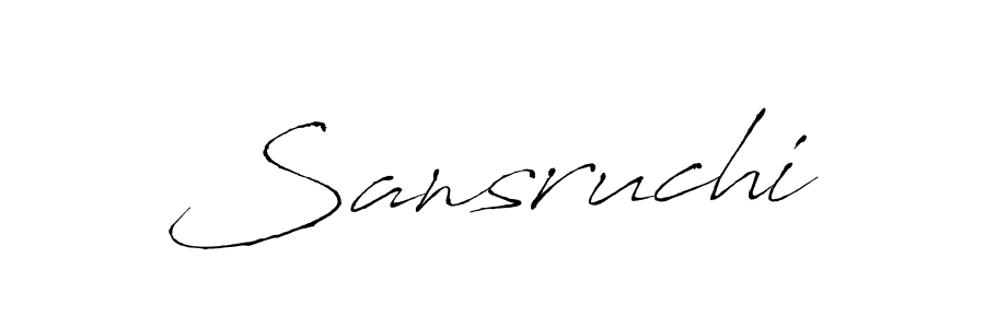 Create a beautiful signature design for name Sansruchi. With this signature (Antro_Vectra) fonts, you can make a handwritten signature for free. Sansruchi signature style 6 images and pictures png