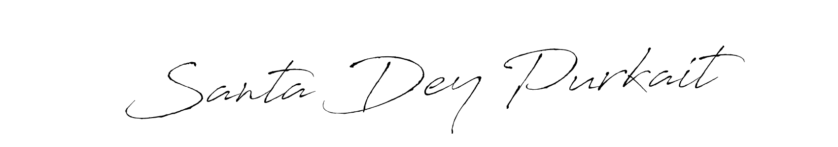 This is the best signature style for the Santa Dey Purkait name. Also you like these signature font (Antro_Vectra). Mix name signature. Santa Dey Purkait signature style 6 images and pictures png