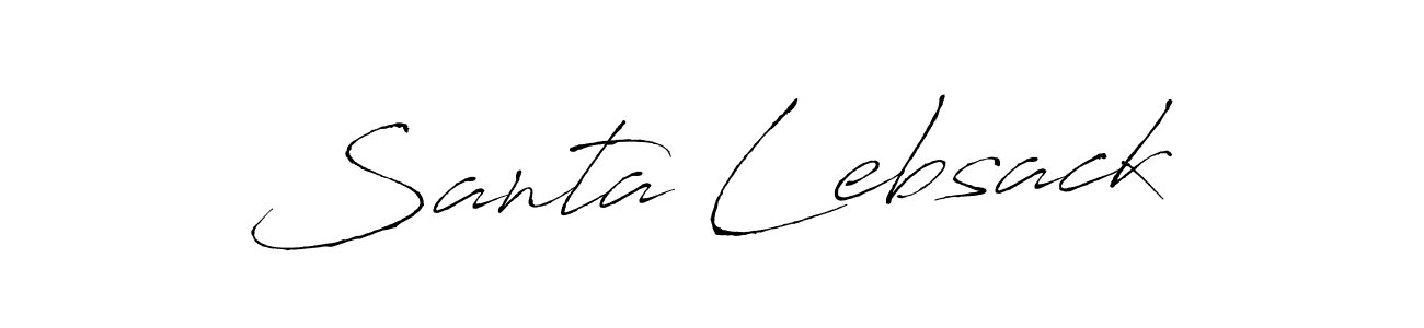 if you are searching for the best signature style for your name Santa Lebsack. so please give up your signature search. here we have designed multiple signature styles  using Antro_Vectra. Santa Lebsack signature style 6 images and pictures png