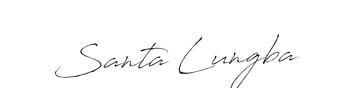 The best way (Antro_Vectra) to make a short signature is to pick only two or three words in your name. The name Santa Lungba include a total of six letters. For converting this name. Santa Lungba signature style 6 images and pictures png