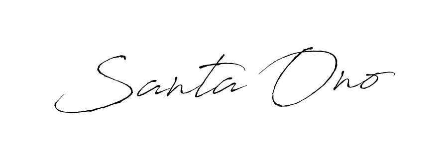 Santa Ono stylish signature style. Best Handwritten Sign (Antro_Vectra) for my name. Handwritten Signature Collection Ideas for my name Santa Ono. Santa Ono signature style 6 images and pictures png