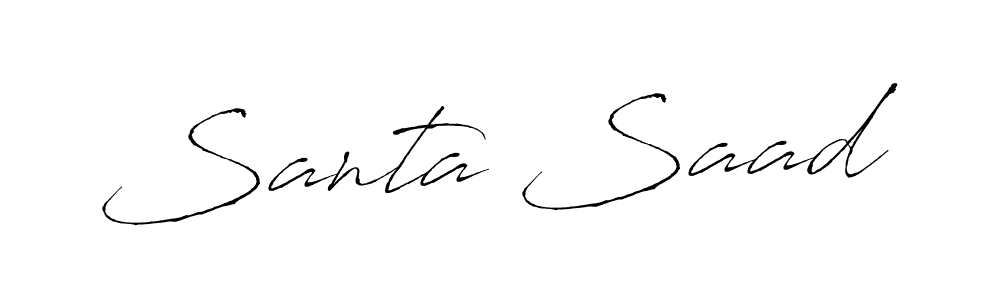 Make a beautiful signature design for name Santa Saad. With this signature (Antro_Vectra) style, you can create a handwritten signature for free. Santa Saad signature style 6 images and pictures png