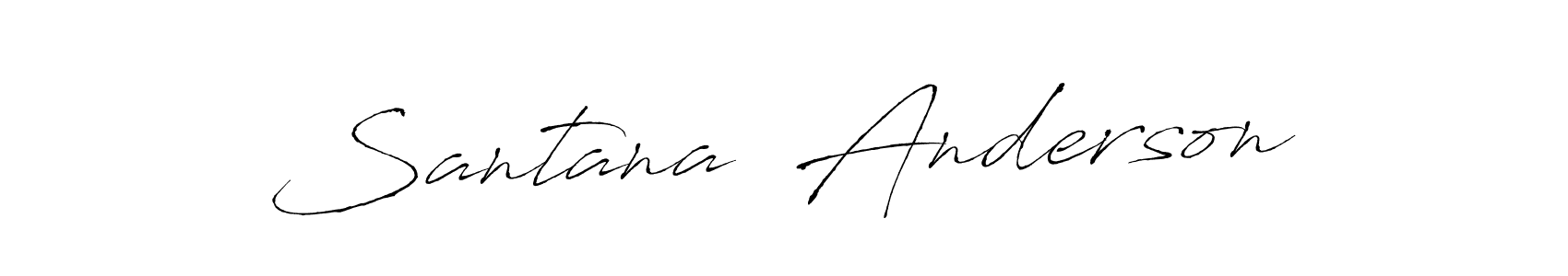 The best way (Antro_Vectra) to make a short signature is to pick only two or three words in your name. The name Santana  Anderson include a total of six letters. For converting this name. Santana  Anderson signature style 6 images and pictures png