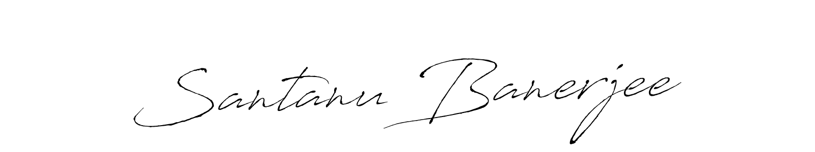 How to make Santanu Banerjee signature? Antro_Vectra is a professional autograph style. Create handwritten signature for Santanu Banerjee name. Santanu Banerjee signature style 6 images and pictures png