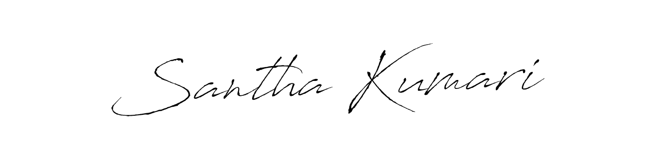 Use a signature maker to create a handwritten signature online. With this signature software, you can design (Antro_Vectra) your own signature for name Santha Kumari. Santha Kumari signature style 6 images and pictures png