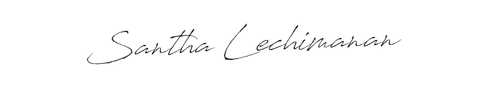 It looks lik you need a new signature style for name Santha Lechimanan. Design unique handwritten (Antro_Vectra) signature with our free signature maker in just a few clicks. Santha Lechimanan signature style 6 images and pictures png