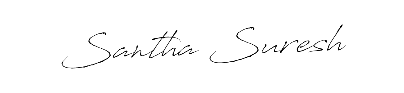 Also You can easily find your signature by using the search form. We will create Santha Suresh name handwritten signature images for you free of cost using Antro_Vectra sign style. Santha Suresh signature style 6 images and pictures png