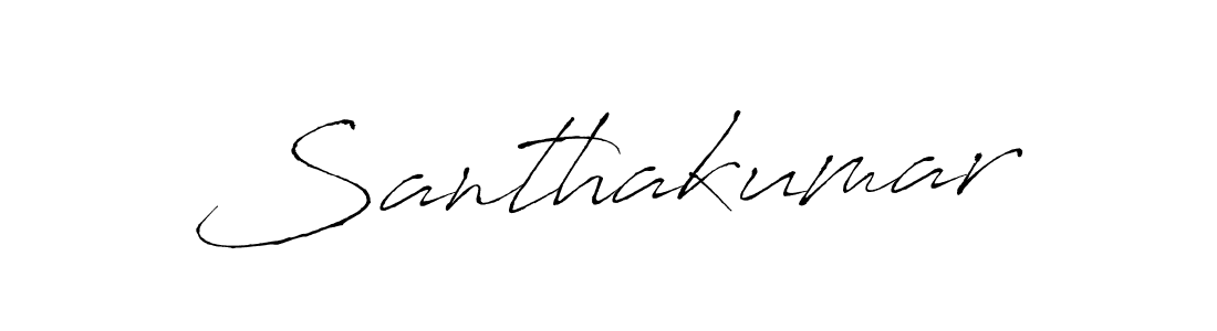 How to make Santhakumar signature? Antro_Vectra is a professional autograph style. Create handwritten signature for Santhakumar name. Santhakumar signature style 6 images and pictures png