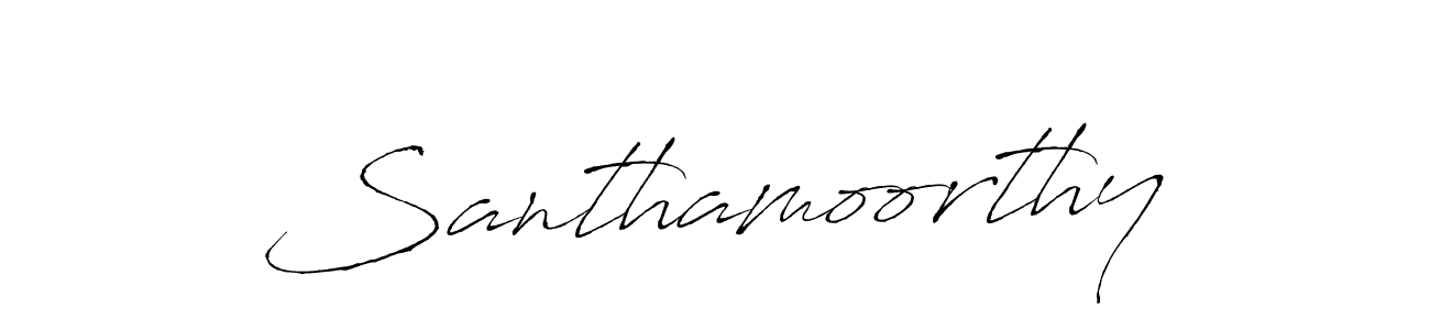 How to make Santhamoorthy name signature. Use Antro_Vectra style for creating short signs online. This is the latest handwritten sign. Santhamoorthy signature style 6 images and pictures png