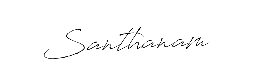 Make a beautiful signature design for name Santhanam . With this signature (Antro_Vectra) style, you can create a handwritten signature for free. Santhanam  signature style 6 images and pictures png