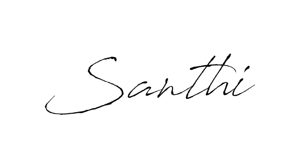 Make a beautiful signature design for name Santhi. Use this online signature maker to create a handwritten signature for free. Santhi signature style 6 images and pictures png