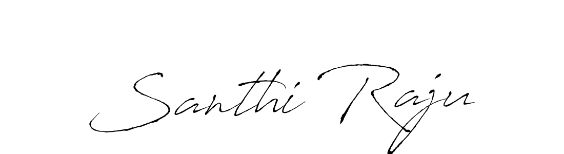 Antro_Vectra is a professional signature style that is perfect for those who want to add a touch of class to their signature. It is also a great choice for those who want to make their signature more unique. Get Santhi Raju name to fancy signature for free. Santhi Raju signature style 6 images and pictures png