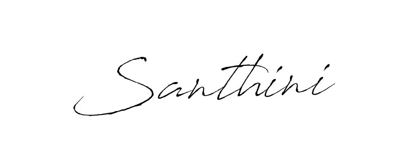 Make a beautiful signature design for name Santhini. With this signature (Antro_Vectra) style, you can create a handwritten signature for free. Santhini signature style 6 images and pictures png