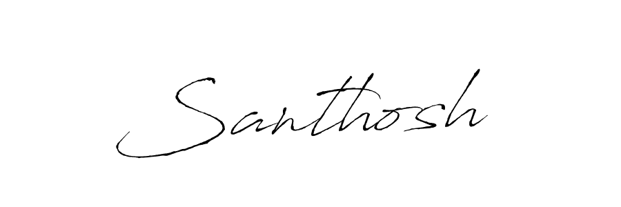 This is the best signature style for the Santhosh  name. Also you like these signature font (Antro_Vectra). Mix name signature. Santhosh  signature style 6 images and pictures png