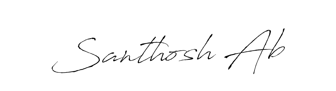 Create a beautiful signature design for name Santhosh Ab. With this signature (Antro_Vectra) fonts, you can make a handwritten signature for free. Santhosh Ab signature style 6 images and pictures png