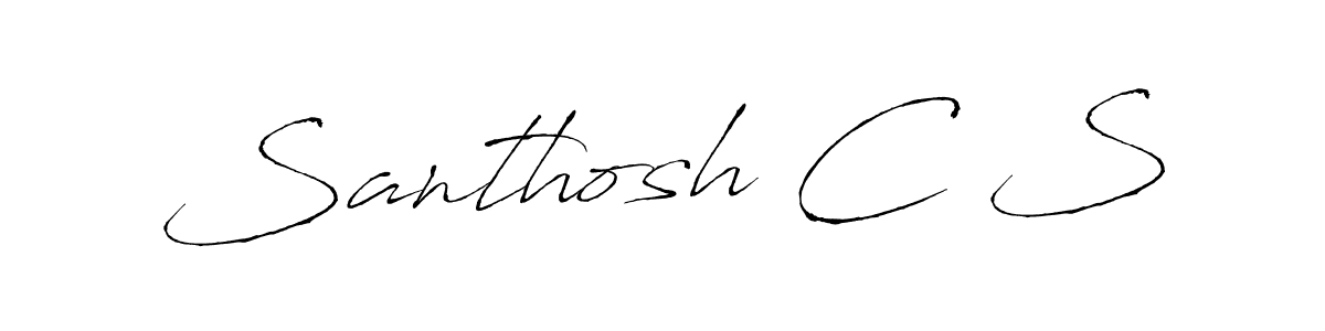 Create a beautiful signature design for name Santhosh C S. With this signature (Antro_Vectra) fonts, you can make a handwritten signature for free. Santhosh C S signature style 6 images and pictures png