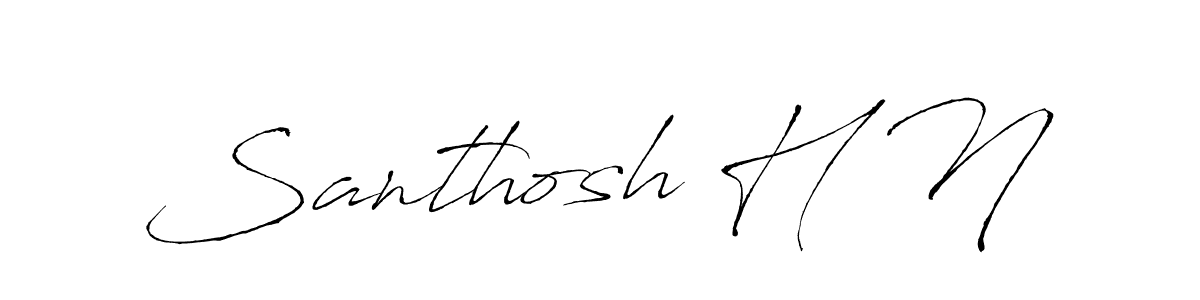 Antro_Vectra is a professional signature style that is perfect for those who want to add a touch of class to their signature. It is also a great choice for those who want to make their signature more unique. Get Santhosh H N name to fancy signature for free. Santhosh H N signature style 6 images and pictures png