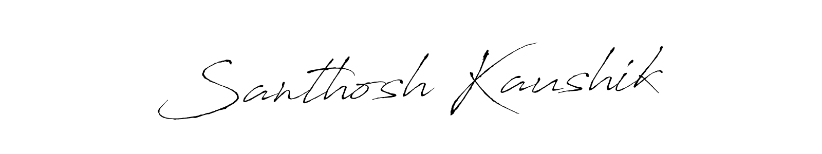 Create a beautiful signature design for name Santhosh Kaushik. With this signature (Antro_Vectra) fonts, you can make a handwritten signature for free. Santhosh Kaushik signature style 6 images and pictures png