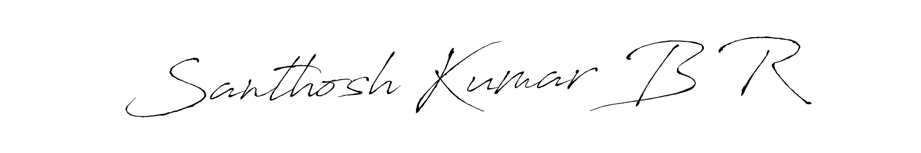 This is the best signature style for the Santhosh Kumar B R name. Also you like these signature font (Antro_Vectra). Mix name signature. Santhosh Kumar B R signature style 6 images and pictures png