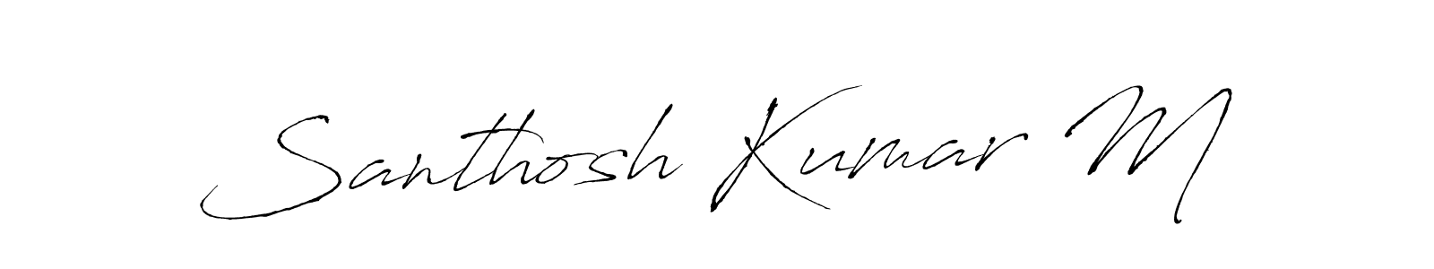 See photos of Santhosh Kumar M official signature by Spectra . Check more albums & portfolios. Read reviews & check more about Antro_Vectra font. Santhosh Kumar M signature style 6 images and pictures png