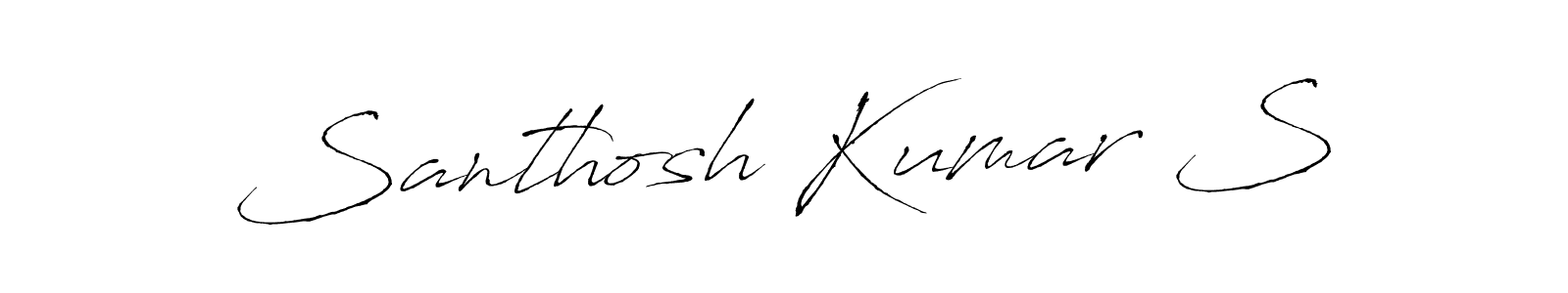 Create a beautiful signature design for name Santhosh Kumar S. With this signature (Antro_Vectra) fonts, you can make a handwritten signature for free. Santhosh Kumar S signature style 6 images and pictures png