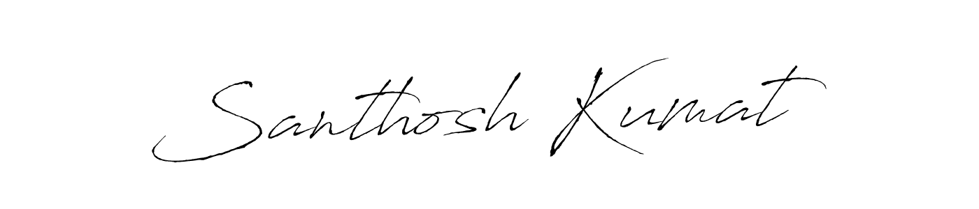 You can use this online signature creator to create a handwritten signature for the name Santhosh Kumat. This is the best online autograph maker. Santhosh Kumat signature style 6 images and pictures png