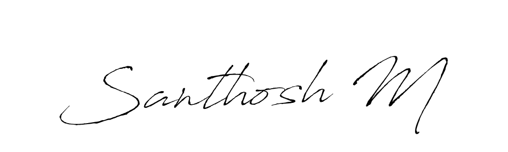 Also we have Santhosh M name is the best signature style. Create professional handwritten signature collection using Antro_Vectra autograph style. Santhosh M signature style 6 images and pictures png