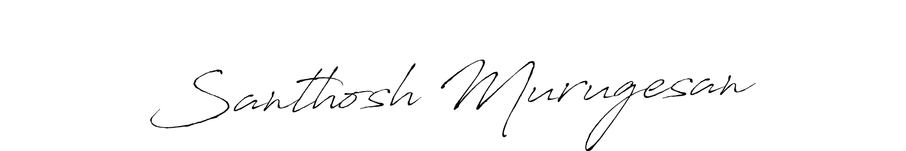 Antro_Vectra is a professional signature style that is perfect for those who want to add a touch of class to their signature. It is also a great choice for those who want to make their signature more unique. Get Santhosh Murugesan name to fancy signature for free. Santhosh Murugesan signature style 6 images and pictures png