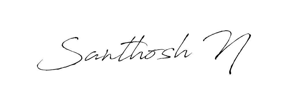 Also You can easily find your signature by using the search form. We will create Santhosh N name handwritten signature images for you free of cost using Antro_Vectra sign style. Santhosh N signature style 6 images and pictures png