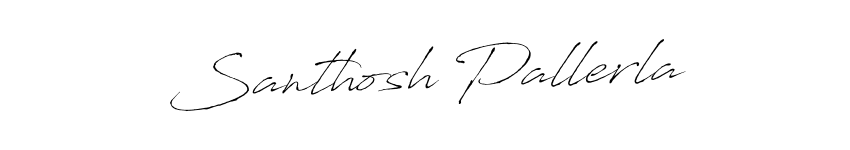 The best way (Antro_Vectra) to make a short signature is to pick only two or three words in your name. The name Santhosh Pallerla include a total of six letters. For converting this name. Santhosh Pallerla signature style 6 images and pictures png