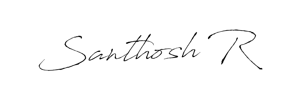 Make a beautiful signature design for name Santhosh R. Use this online signature maker to create a handwritten signature for free. Santhosh R signature style 6 images and pictures png