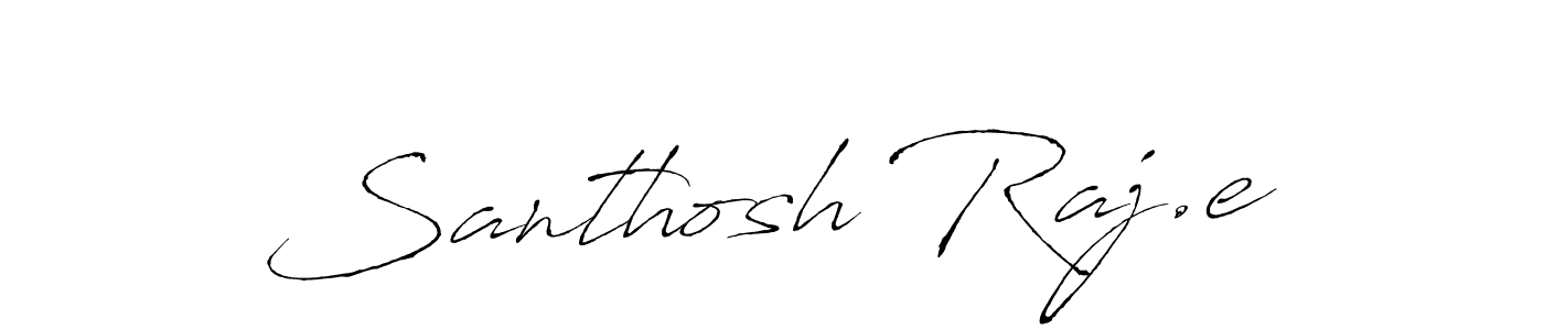 How to make Santhosh Raj.e name signature. Use Antro_Vectra style for creating short signs online. This is the latest handwritten sign. Santhosh Raj.e signature style 6 images and pictures png