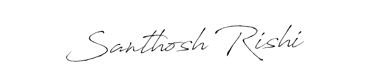 How to make Santhosh Rishi signature? Antro_Vectra is a professional autograph style. Create handwritten signature for Santhosh Rishi name. Santhosh Rishi signature style 6 images and pictures png