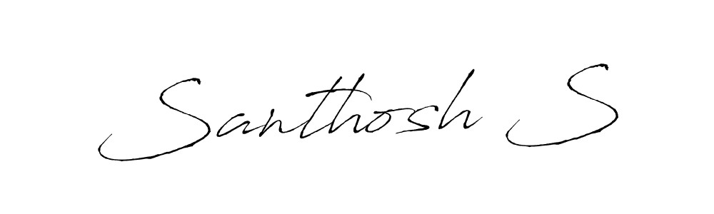 You should practise on your own different ways (Antro_Vectra) to write your name (Santhosh S) in signature. don't let someone else do it for you. Santhosh S signature style 6 images and pictures png